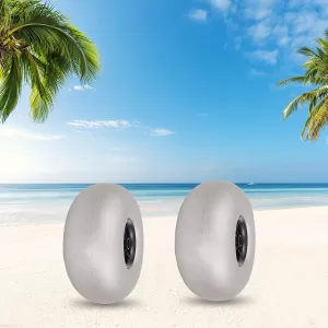 Beach Balloon Wheels 10" Replacement Sand Tires TPU Cart Tires for Kayak Dolly Canoe Carts Buggy, 2-Pack