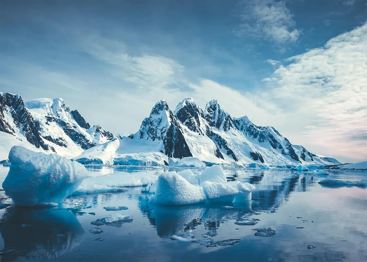 BELECO 6x4ft Fabric Winter Polar Iceberg Backdrop Arctic Scene Ocean Ice Snow Mountain Rocks Glacier Background Arctic Party Decorations Polar Sea Nature Scenery Photography Studio Props