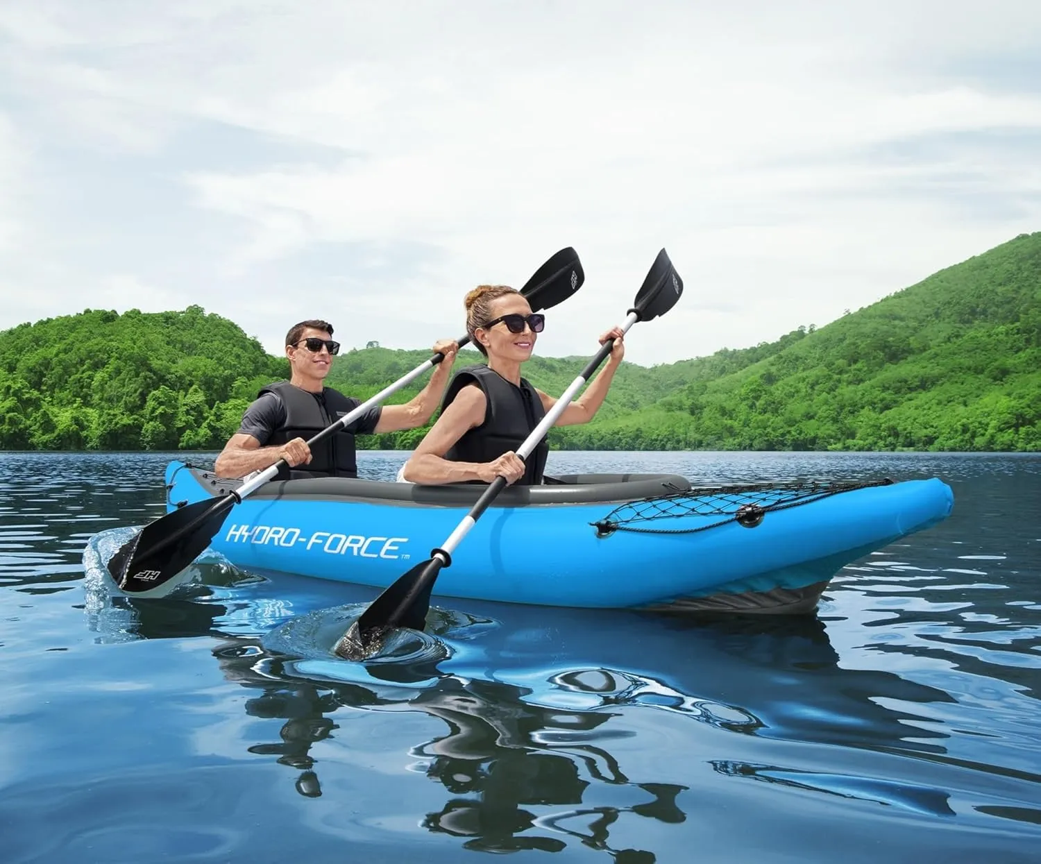 Bestway Hydro Force Inflatable Kayak Set | Includes Seat, Paddle, Hand Pump, Storage Carry Bag | Great for Adults, Kids and Families