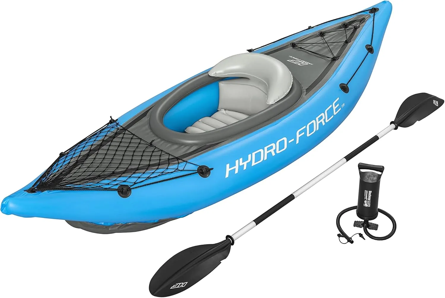 Bestway Hydro Force Inflatable Kayak Set | Includes Seat, Paddle, Hand Pump, Storage Carry Bag | Great for Adults, Kids and Families