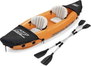 Bestway Hydro-Force Rapid Kayak 2 Person Inflatable Kayak Set with Seats, Backrest, Paddles, Hand Pump and Carry Bag