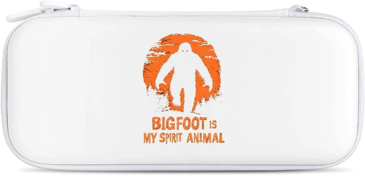 Bigfoot is My Spirit Animal Hard Shell Travel Case with Rope 15 Game Card Pockets Compatible with Switch Protective