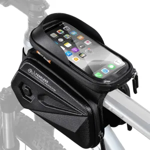 Bike Pack, Touch Screen Bike Bag Waterproof Front Frame Top Tube Bicycle Pouch Hard Shell Double Pannier Pack Large Capacity Cycling Front Storage Bag for Road Bike MTB Mountain Bike