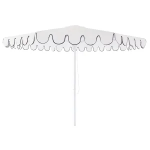Billy Fresh 3m Palermo Aluminium Umbrella - White with Black Trim