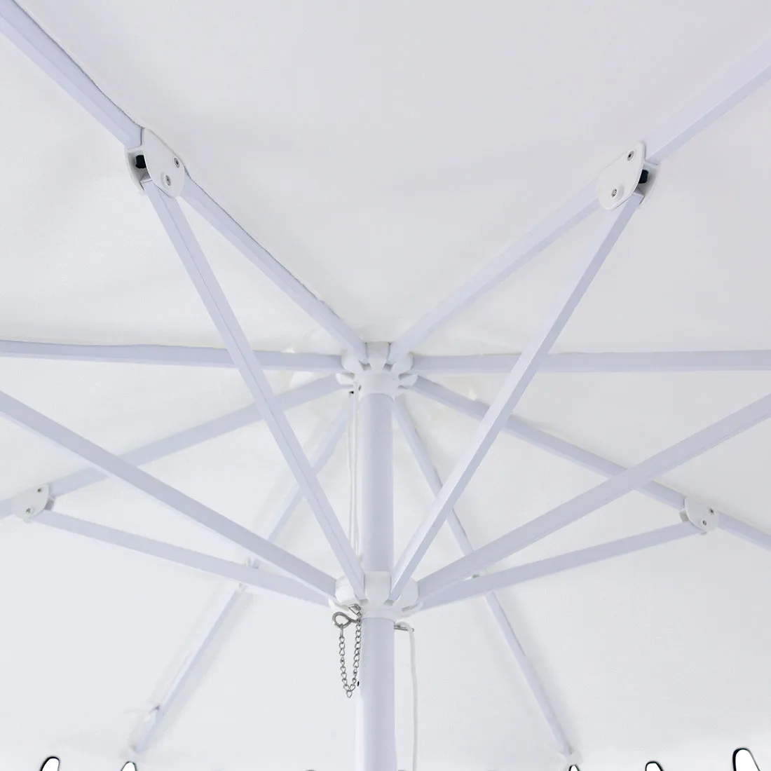 Billy Fresh 3m Palermo Aluminium Umbrella - White with Black Trim