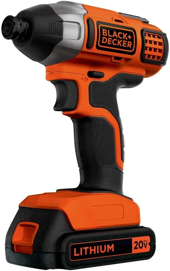 BLACK DECKER 20V MAX* POWERCONNECT 1/4 in. Cordless Impact Driver Kit (BDCI20C)