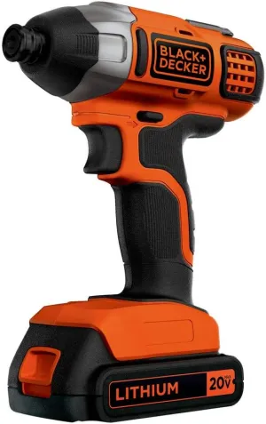 BLACK DECKER 20V MAX* POWERCONNECT 1/4 in. Cordless Impact Driver Kit (BDCI20C)