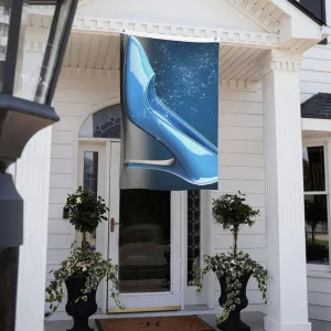 Blue Ladies Shoe Flag 3x5 Ft Double Sided No Fade Welcome Garden Flag Vertical Seasonal Yard Flag With Brass Grommets Outdoor Banner Decor Custom Photo Backdrop For Courtyard Porch Lawn Decor