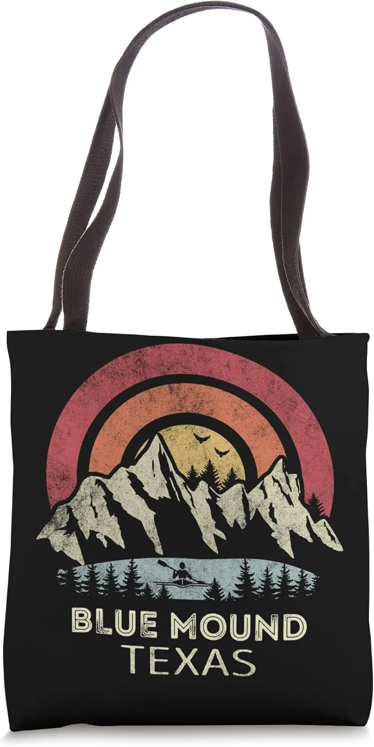 Blue Mound Texas Mountain Sunset Sunrise Kayaking Tote Bag