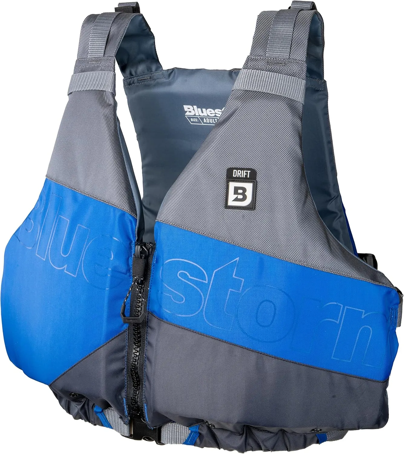 BLUESTORM Drift Kayak Life Jacket (PFD) | Fully Adjustable | Universal Sized | US Coast Guard Approved | for Kayaking, Paddling, SUP, Fishing and More