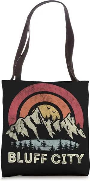 Bluff City Tennessee Mountain Sunset Sunrise Kayaking Tote Bag