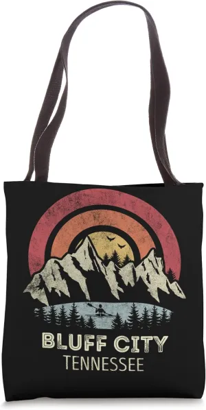 Bluff City Tennessee Mountain Sunset Sunrise Kayaking Tote Bag