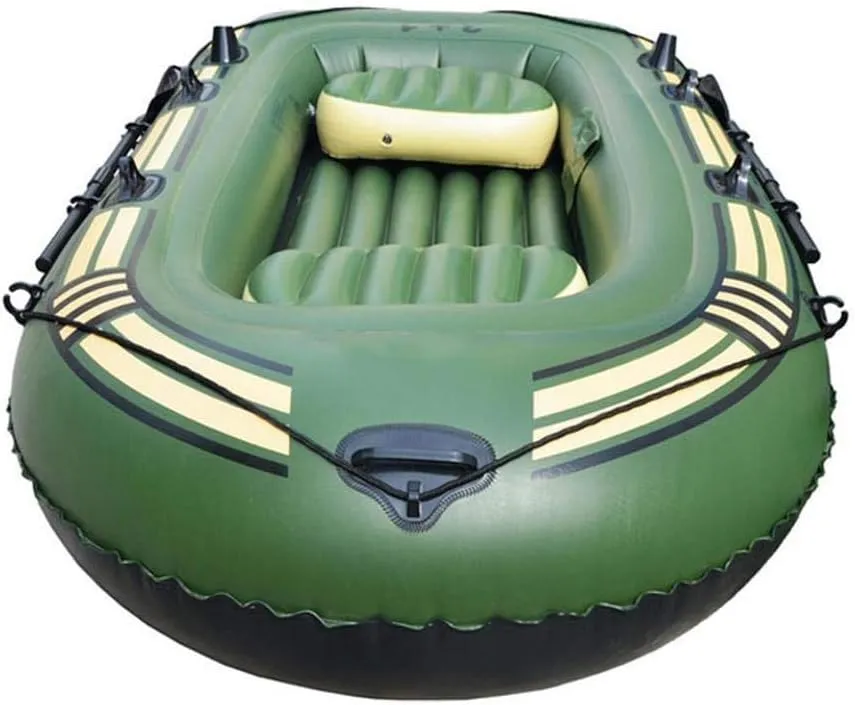 Boat Raft, Inflatable Set, 1,2,3,4 Person Inflatable Dinghy Rowing Boats for Adults Rubber Dingy Kayak Canoe Fishing,Tear-Resistant Foldable Drifting Boat,150x 90CM