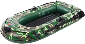 Boat Raft,Seahawk Inflatable Set, 2/3/4 Person Inflatable Dinghy Rowing Boats for Adults Rubber Dingy Kayak Canoe Fishing,Tear-Resistant Foldable Drifting Boat,2 People