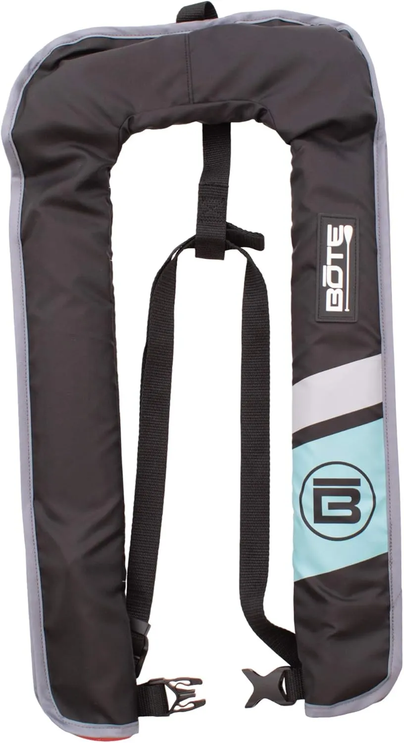BOTE Auto Immersion Inflatable Adult Life Vest, PFD US Coast Guard Approved Life Jacket for Kayak, Paddle Board Fishing, Adults Universal One Size Fit