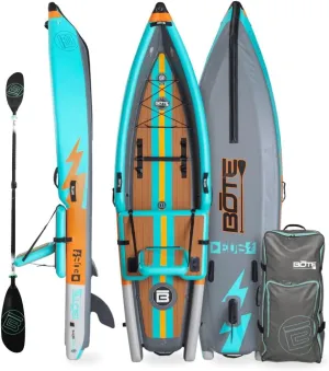 BOTE Deus Aero Inflatable MagnePod Compatible Kayak for Adults Kids Includes Travel Bag 1 Person Single Rider Blow Up Kayaking for Recreational Fishing Hunting Leisure Multiple Color Options