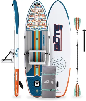 BOTE Easy Rider Aero Inflatable Stand Up Paddle Board MAGNEPod Blow Up Hybrid iSUP Convertible Seat Included Adults Kids Family Friendly Multiple Sizes