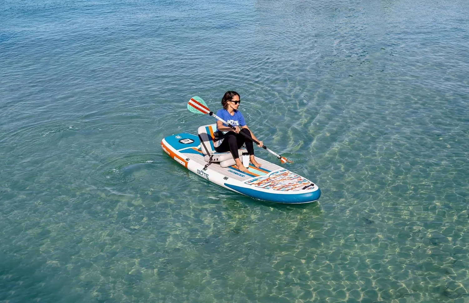 BOTE Easy Rider Aero Inflatable Stand Up Paddle Board MAGNEPod Blow Up Hybrid iSUP Convertible Seat Included Adults Kids Family Friendly Multiple Sizes