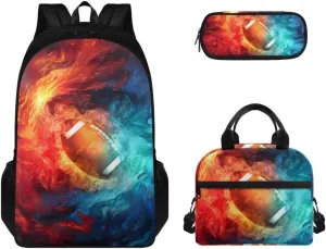 Boys Campus Senior Backpack Set with Lunch Bag & Pencil Bag for Middle School Students