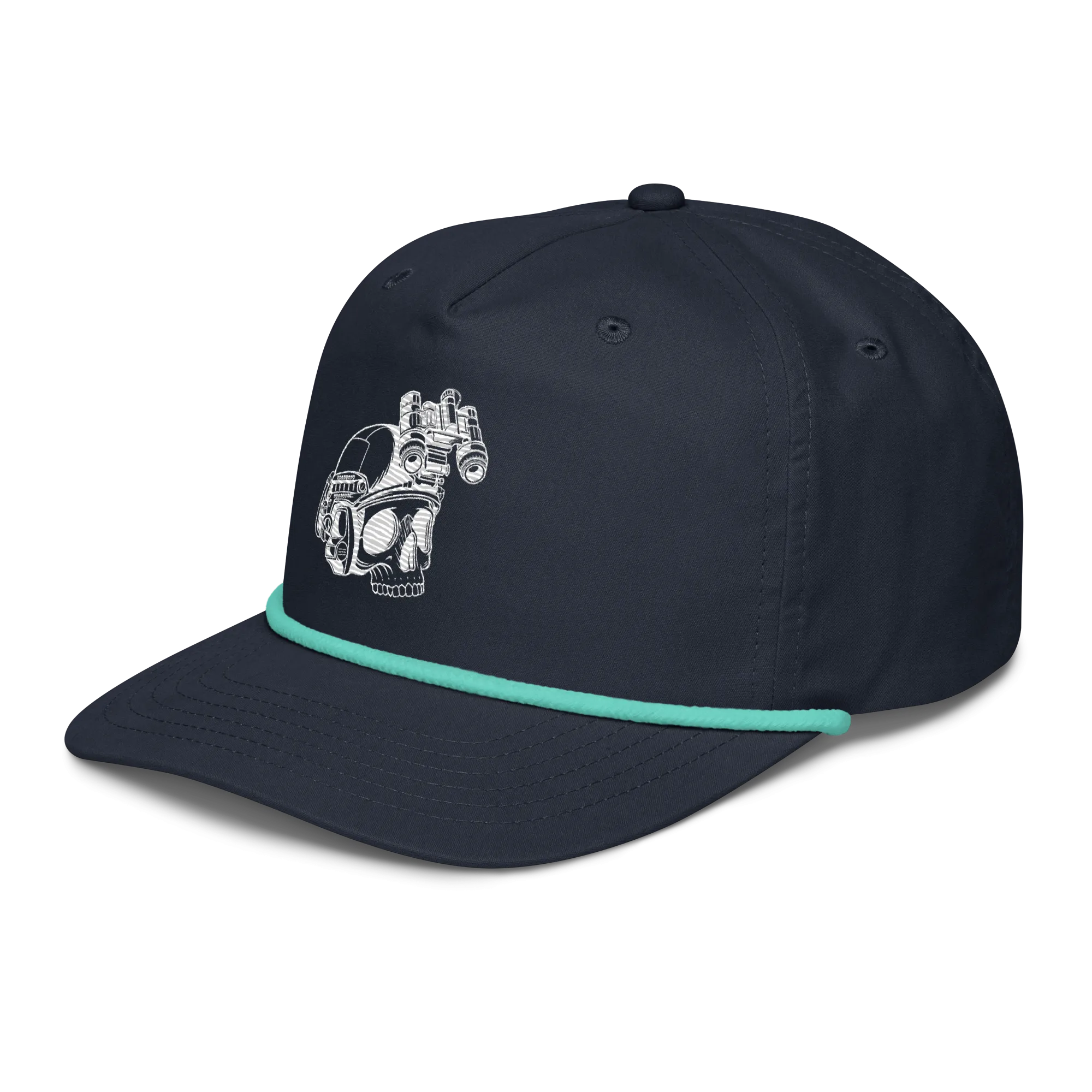 Branded - Golf Rope Style Cap - White Logo