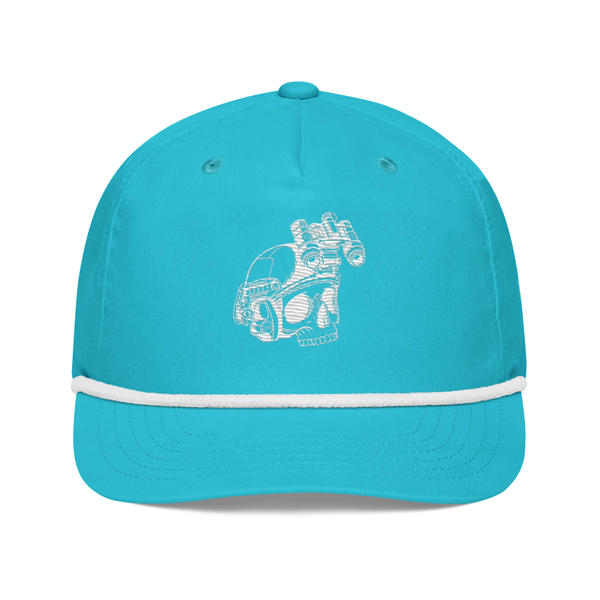 Branded - Golf Rope Style Cap - White Logo
