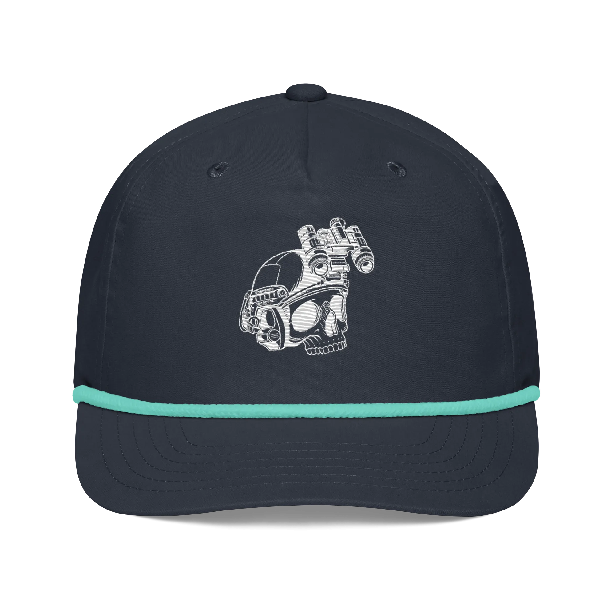 Branded - Golf Rope Style Cap - White Logo
