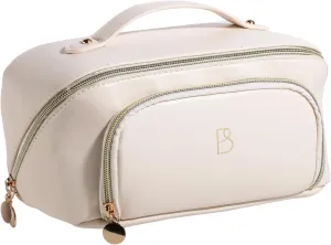BS-MALL Cosmetic Bags Travel Case Makeup Bag High Capacity Waterproof Travel Makeup Case Organizer Storage, For Women Toiletry Bag (White)