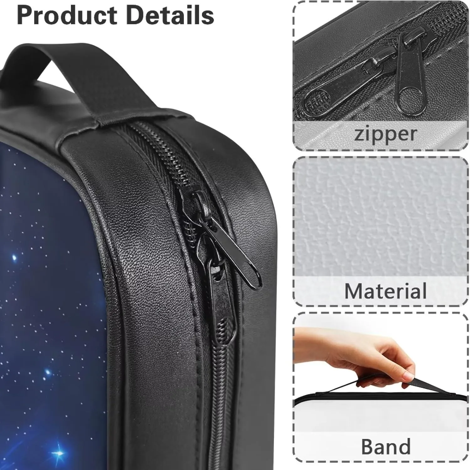 Butterfly Starry Night Bible Cover Case for Women Trendy Church Worship Bag Large Capacity Bible Tote Bag with Handle Bible Carrier Bag for Outing