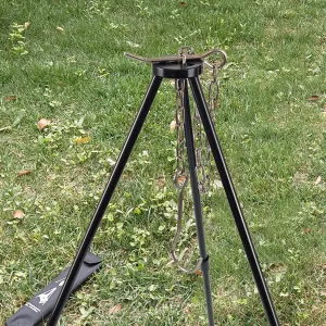 Camping Tripod for Cooking, Grill Tripod for Firepit Portable Adjustable Campfire Cooking Stand Perfect for Camping Hiking Travel, Picnic, Outdoor Sports