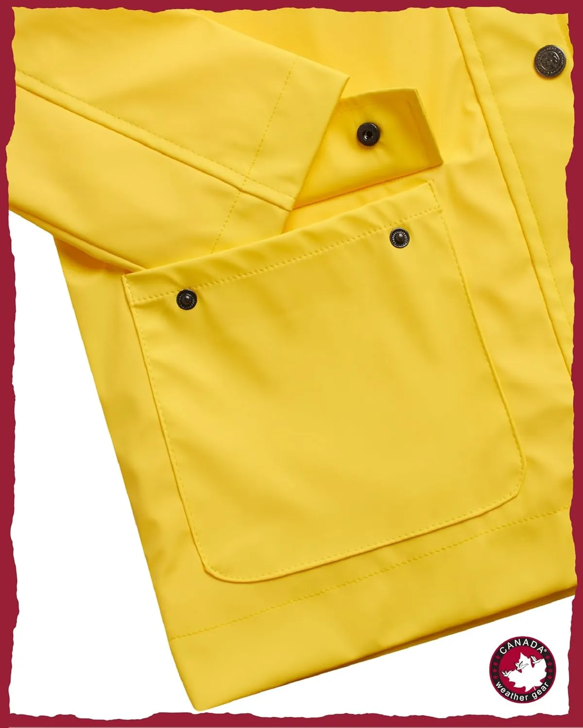 CANADA WEATHER GEAR Womens Rain Jacket - Weather Resistant Lightweight Trench Coat with Adjustable Hood (Sizes: S-XXL)