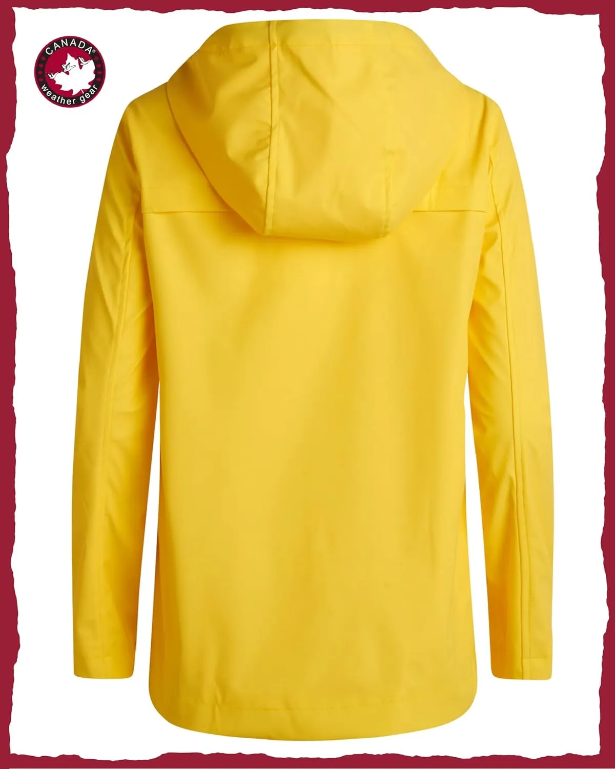 CANADA WEATHER GEAR Womens Rain Jacket - Weather Resistant Lightweight Trench Coat with Adjustable Hood (Sizes: S-XXL)