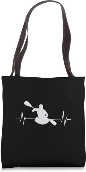Canoe heartbeat pulse Tote Bag