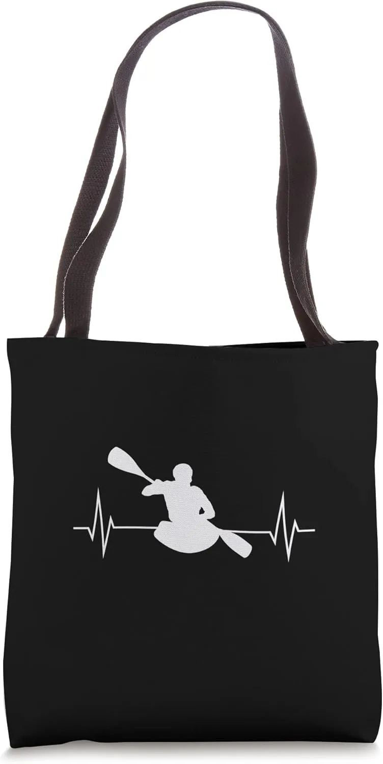 Canoe heartbeat pulse Tote Bag