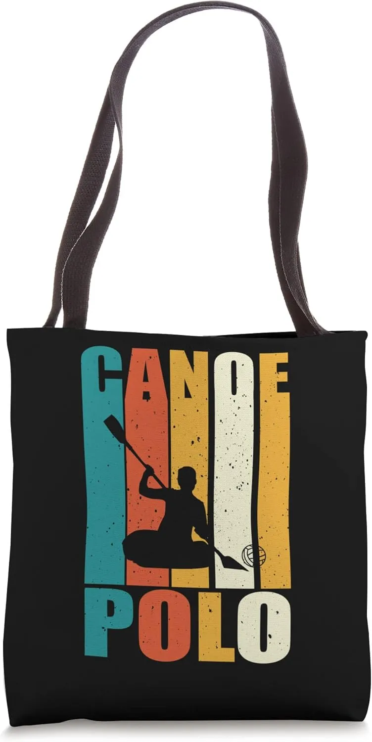 Canoe Polo Player Retro Outfit Love Water Sports Tote Bag