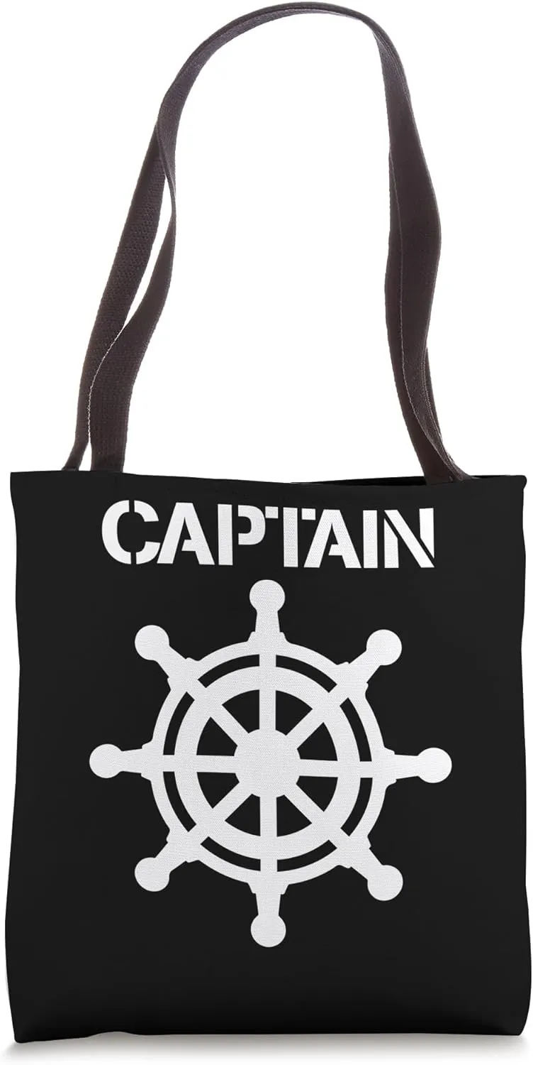 Captain Steering Wheel Sailing Cruise Sailor Boss Chef Tote Bag