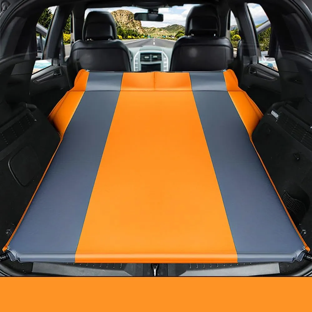 Car Automatic Inflatable Bed for Buick Encore 1.Generation 2013 2014 2015 2016 2017 2018 2019, Portable Movable Thickened Trunk Sleeping Bed Outdoor Camping Hiking Air Mattress,Orange
