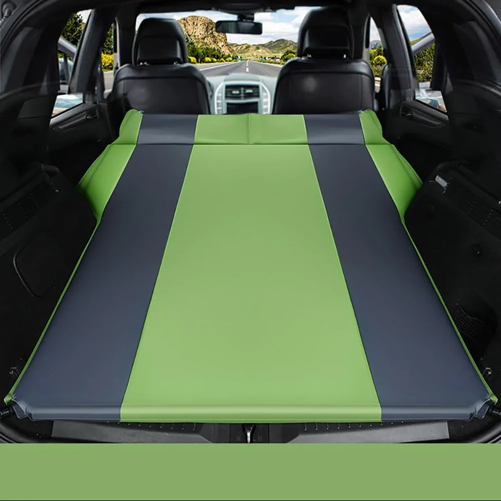 Car Automatic Inflatable Bed for Jeep Wrangler Without Cup Holder 2018 2019 2020 2021 2022 2023, Portable Movable Thickened Trunk Sleeping Bed Outdoor Camping Hiking Air Mattress,Green