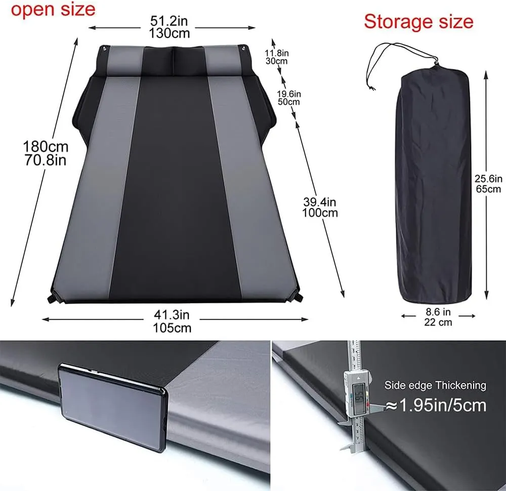 Car Automatic Inflatable Bed for Land Rover Range Rove 5seats Short wheelbase 2013 2014 2015 2016 2017, Portable Movable Thickened Trunk Sleeping Bed Outdoor Camping Hiking Air Mattress