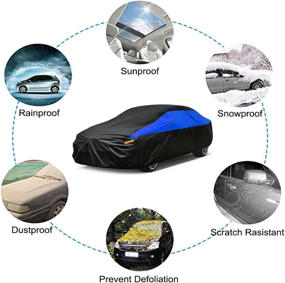 Car Cover for Coupe Sport Sedan Waterproof All Weather, Suitable for Porsche Boxster, Toyota 86/Supra, Nissan 370Z/350Z, Audi A3, Kia Spectra, Acura Integra, Dodge Viper etc.
