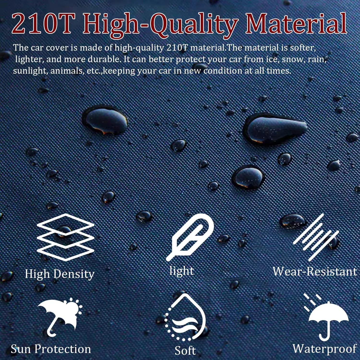 Car Cover Waterproof Fits for Corvette C7 C6 C5, Upgrade 210T Polyester All Weather Snow Rain Dust Sun UV Protection with Zipper Door Windproof Belt Storage Bag