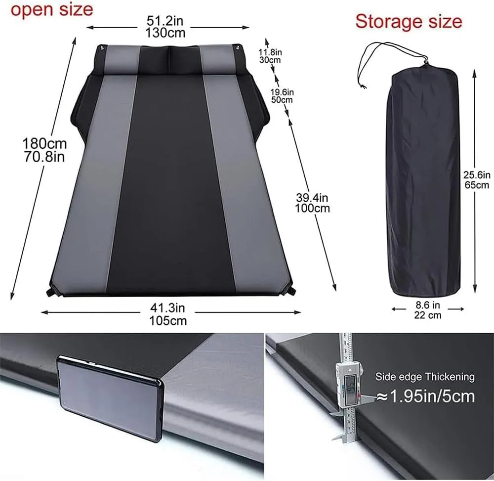 Car Inflatable Mattress for Toyota Highlander 2014 2015 2016 2017 2018 2019 Self Inflating Sleeping Pad Thickened Air Bed Cushion Camping Travel Mattress Multifunctional,Blue