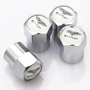 Car Tire Valve Stem Caps for Bentley Valve Covers Replacement Dustproof Waterproof Anti-Rust Cars Wheel Tyre Air Valve Caps