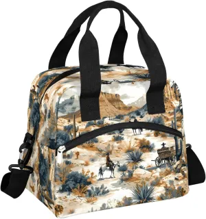 Carriage Desert Lunch Bag Tropical Desert Lunch Bag Reusable Lunch Box Leak Proof Cooler Bag With Adjustable Shoulder Strap