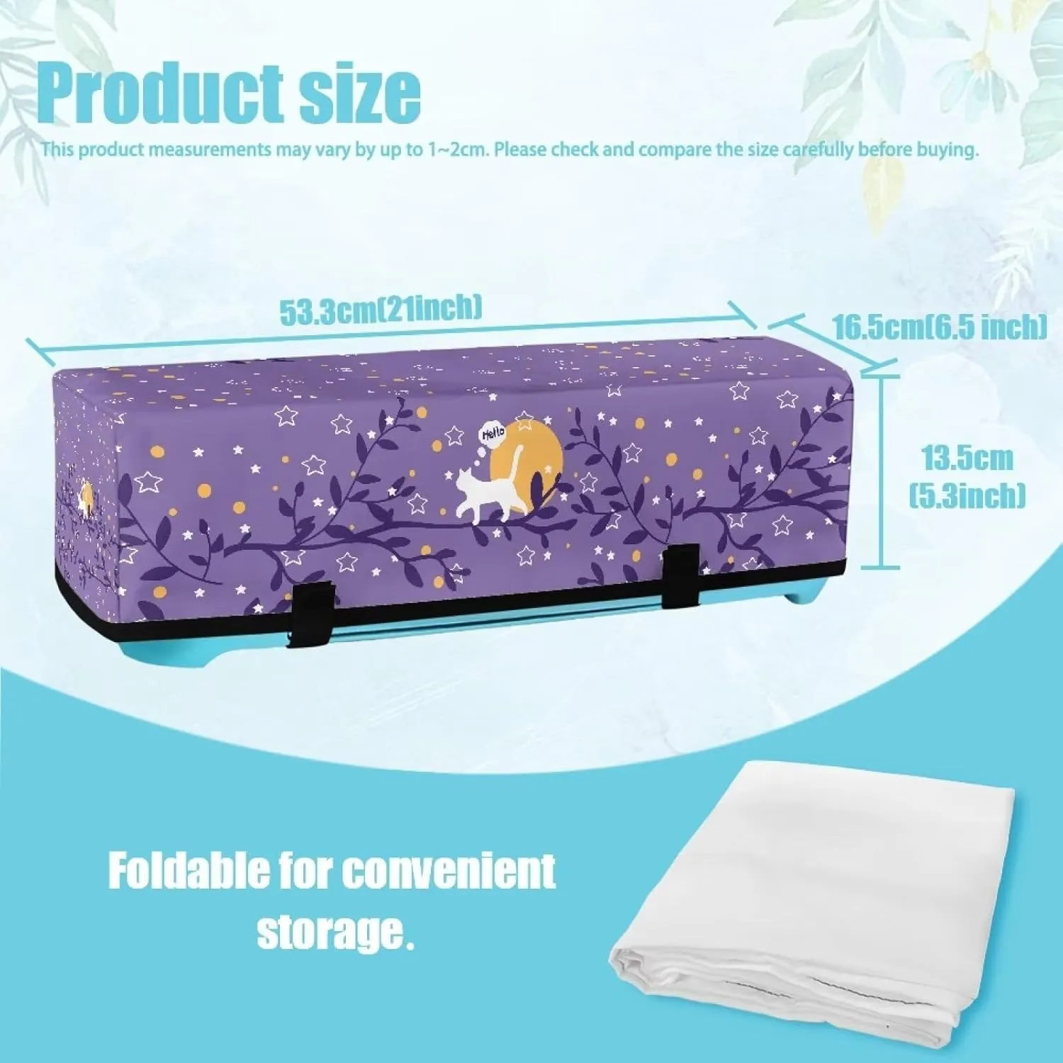 Cat Leaf Carrying Case Cover for DIY Cutting Machine Waterproof Elastic Cutting Machine Accessories Dust Cover Carrying Bag with Pockets Universal Fit