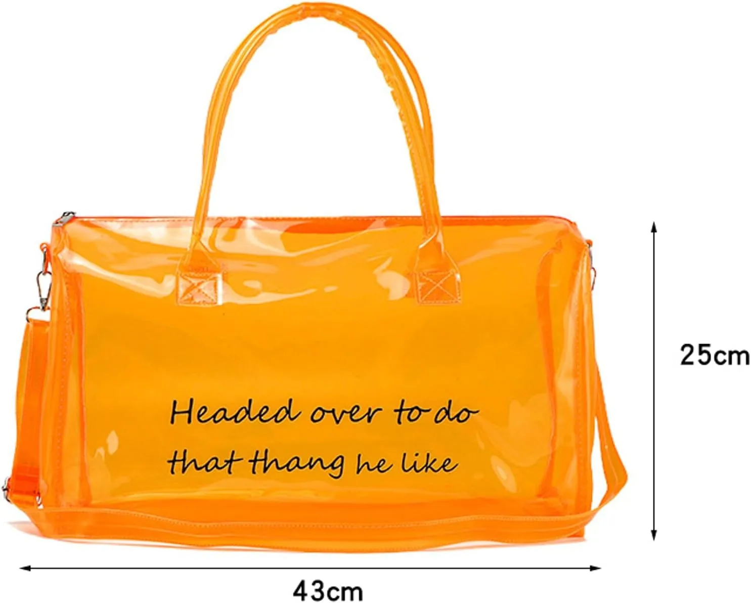 Clear Gym Bag for Women Clear Sports Duffel Bag Jelly Tote Bag Workout Bag Carry-All Shoulder Candy Colors Waterproof Travel Swim