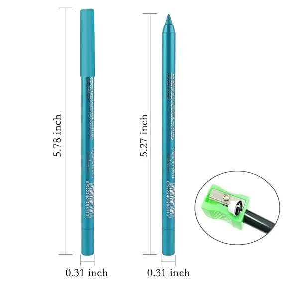 Colored Gel Glitter Eyeliner Pencils Pen Set,Eye Liners & Shadow Pencil Eye Makeup Colorful Eyeliner Kit (09#Sky Blue 11#Sea Blue 15#Blue-green)