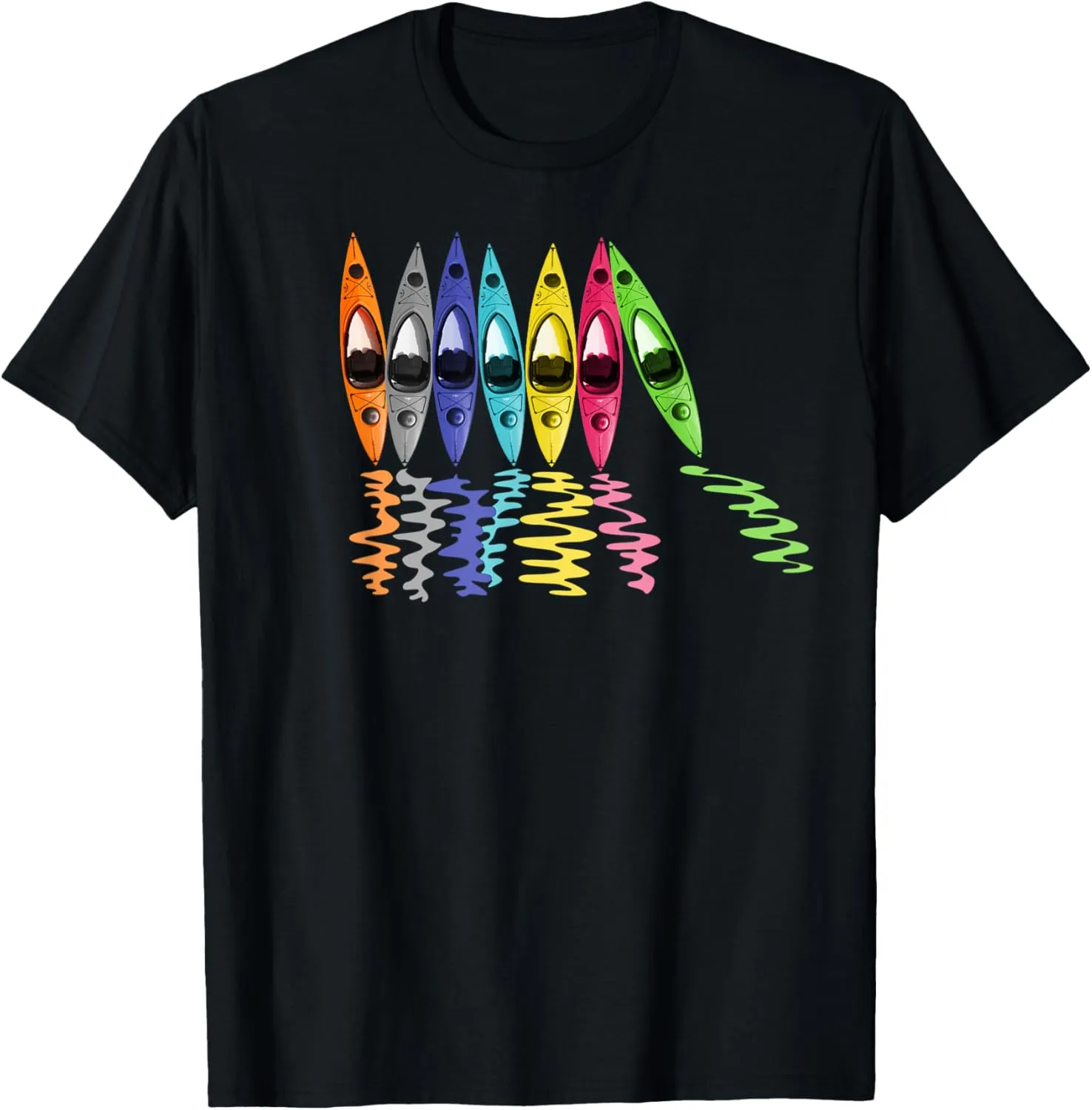Colorful Kayaks Outdoor Adventure kayaking boating T-Shirt
