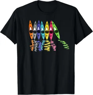 Colorful Kayaks Outdoor Adventure kayaking boating T-Shirt