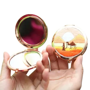 Compact Handbag Mirror Embroidery Kits DIY Beginner Embroidery Kit Adults Cross Stitch Craft Gift Idea