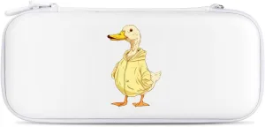 Cool Duck in Sweatshirt Hard Shell Travel Case with Rope 15 Game Card Pockets Compatible with Switch Protective